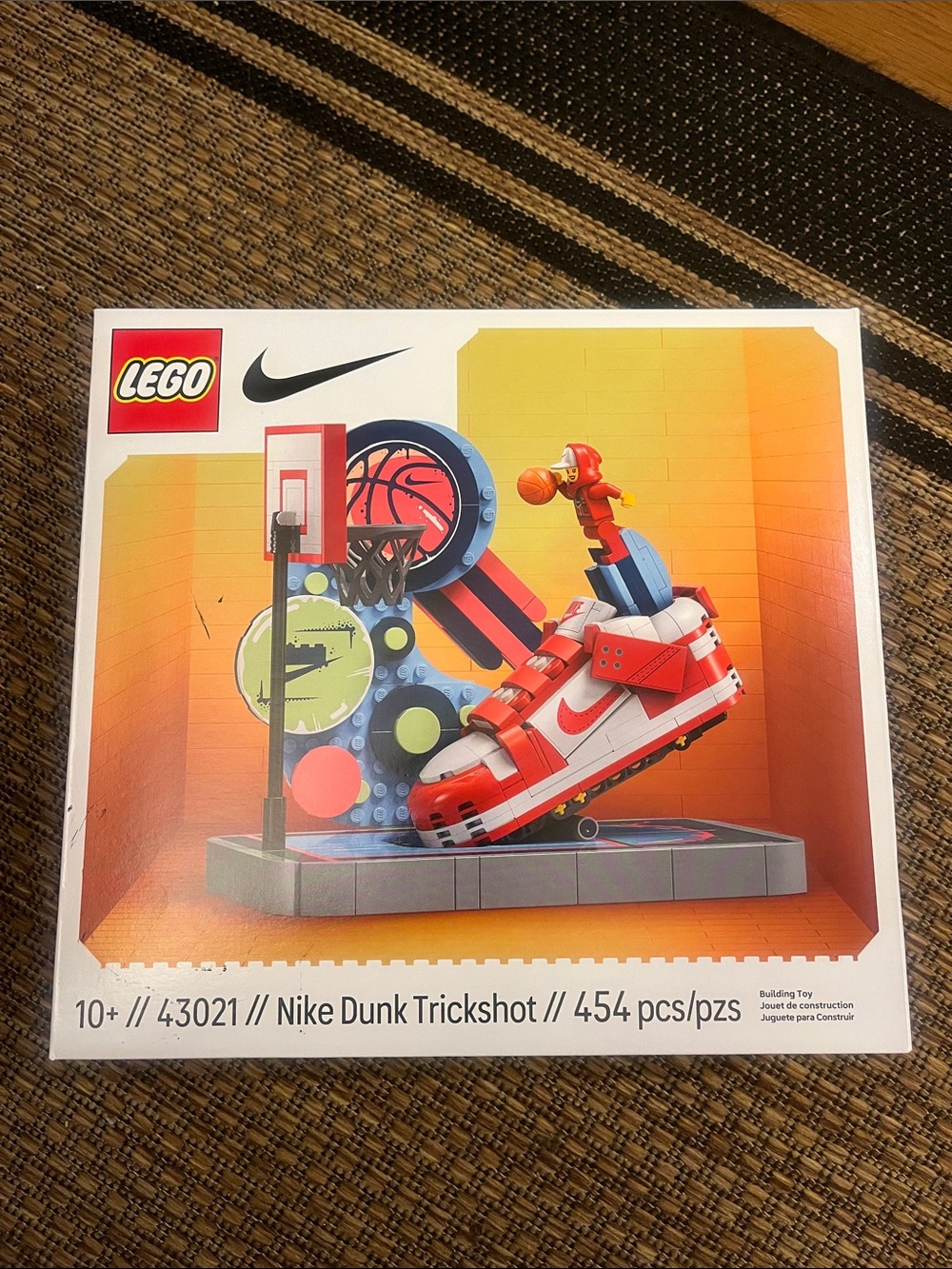 Lego Nike Dunk Trickshot Building Set - Red, White, Blue, Black